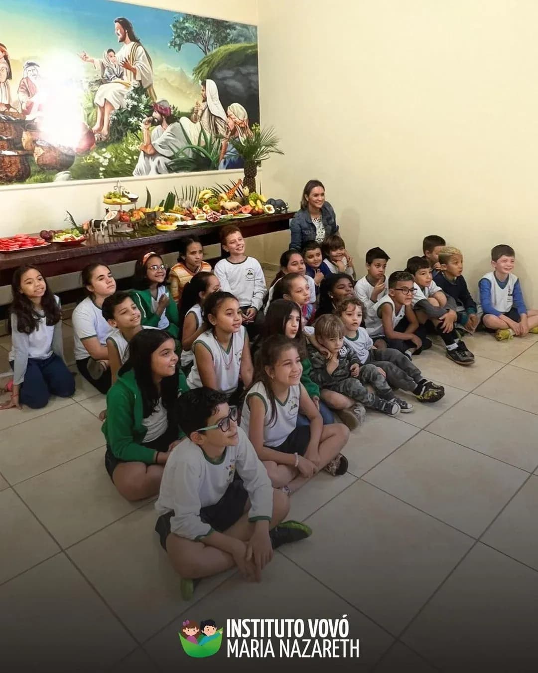 Children at the Vovó Maria Nazareth Institute in Olímpia, Brazil